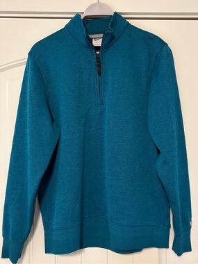 Nike Dri-Fit Quarter Zip Golf Sweater in Teal, Medium